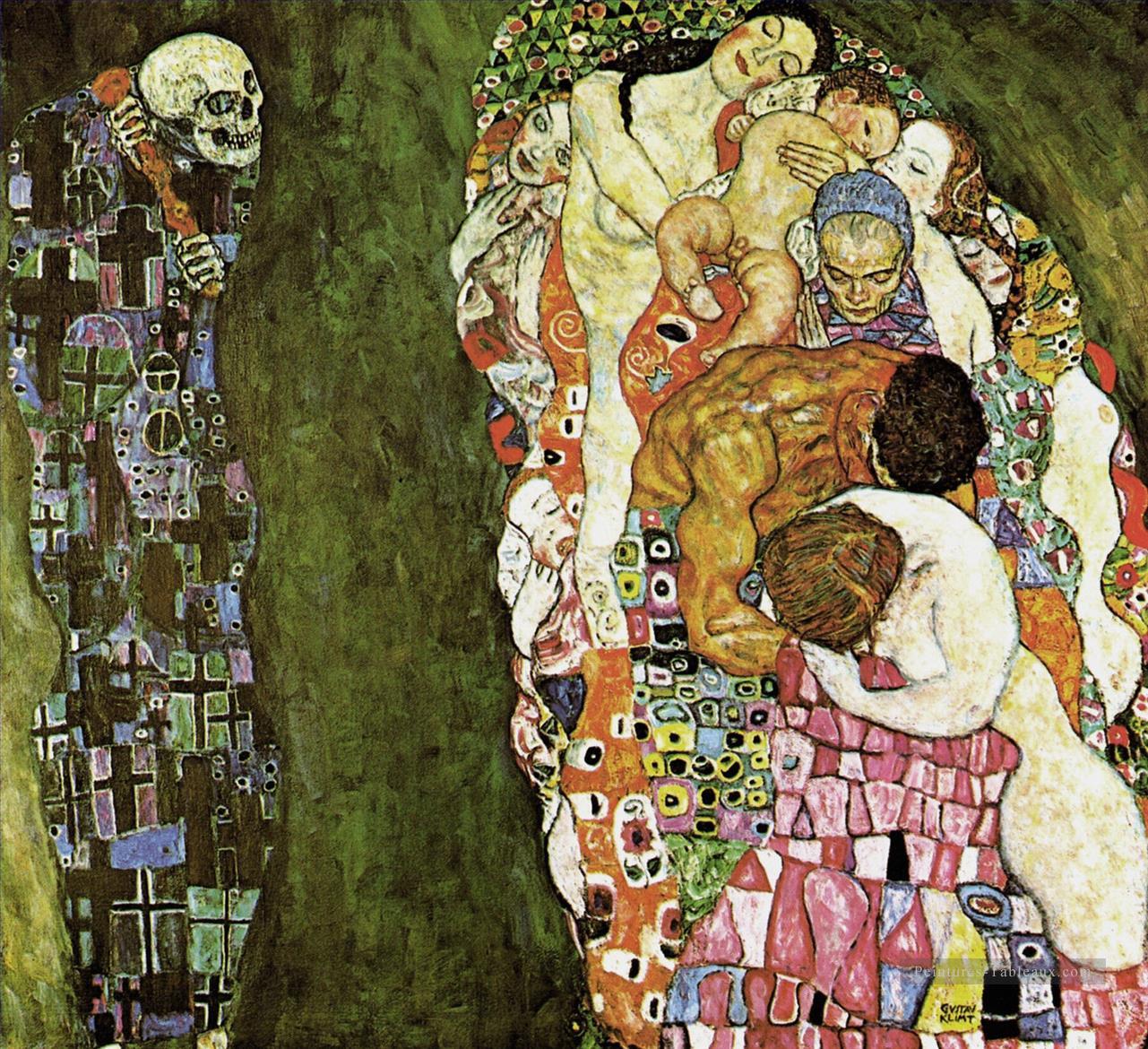 La mort et la vie Gustav Klimt Peintures à l'huile